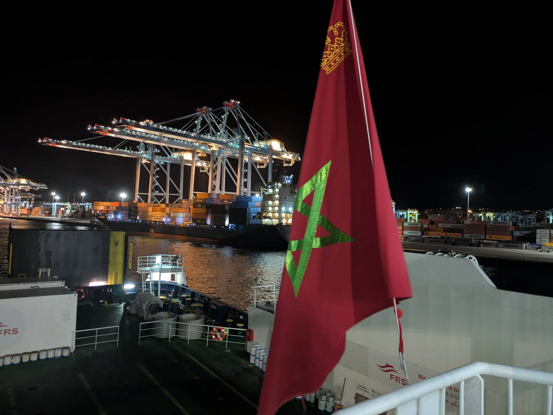 The Port of Algeciras seen from the departing ferry